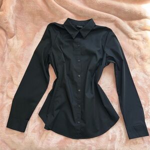 Black button-down shirt